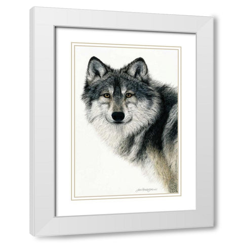 Silent Watch White Modern Wood Framed Art Print with Double Matting by Henderson, Jan
