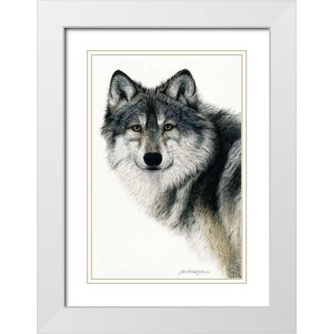 Silent Watch White Modern Wood Framed Art Print with Double Matting by Henderson, Jan