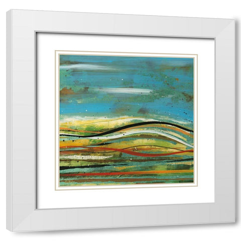 High Plains 4 White Modern Wood Framed Art Print with Double Matting by Hile, Scott