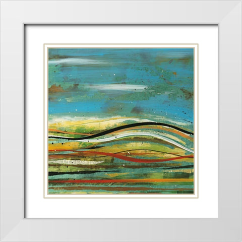 High Plains 4 White Modern Wood Framed Art Print with Double Matting by Hile, Scott