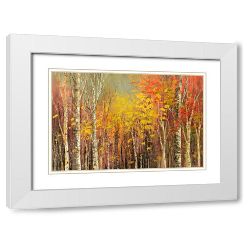 Tangled Colors White Modern Wood Framed Art Print with Double Matting by Iliina, Tatiana