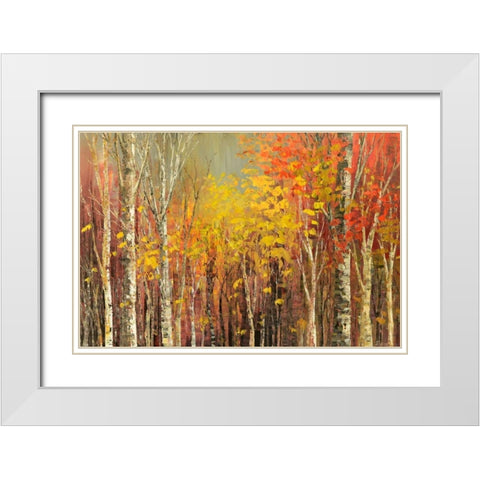 Tangled Colors White Modern Wood Framed Art Print with Double Matting by Iliina, Tatiana