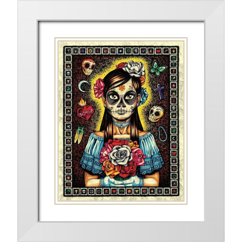 Muerta White Modern Wood Framed Art Print with Double Matting by Ivins, Nicholas