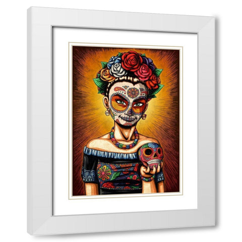 Rita White Modern Wood Framed Art Print with Double Matting by Ivins, Nicholas