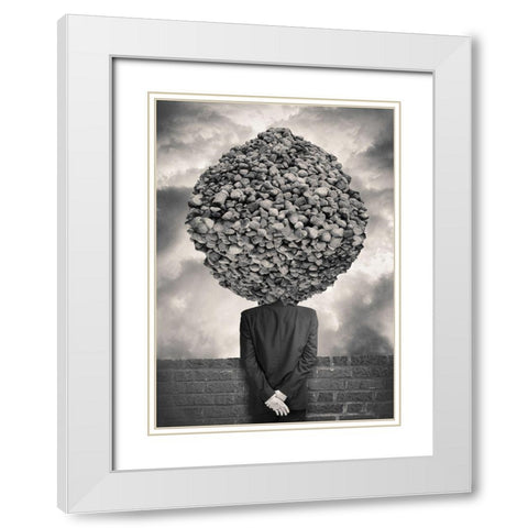 Gather White Modern Wood Framed Art Print with Double Matting by Ingberg, Tommy