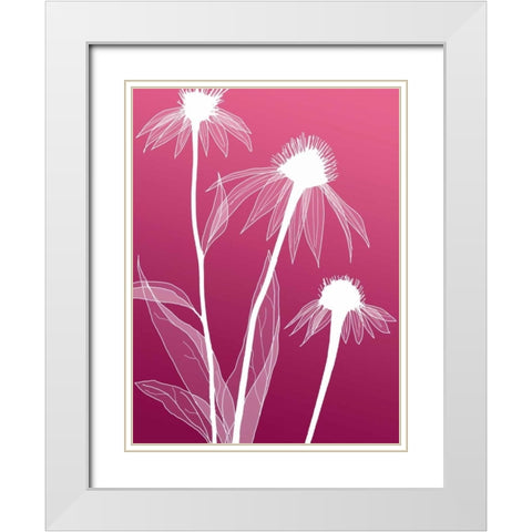IN246_5 White Modern Wood Framed Art Print with Double Matting by GraphINC Studio