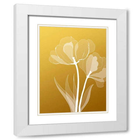 IN246_6 White Modern Wood Framed Art Print with Double Matting by GraphINC Studio