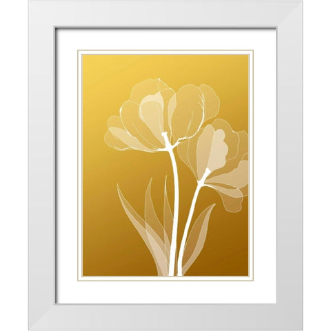 IN246_6 White Modern Wood Framed Art Print with Double Matting by GraphINC Studio