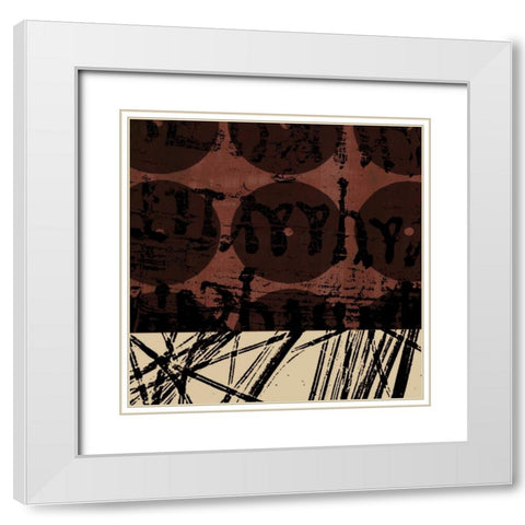 Fibers 1 White Modern Wood Framed Art Print with Double Matting by GraphINC