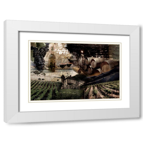 Wine White Modern Wood Framed Art Print with Double Matting by GraphINC