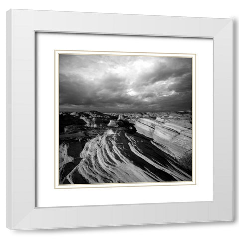 Canyon View White Modern Wood Framed Art Print with Double Matting by PhotoINC Studio