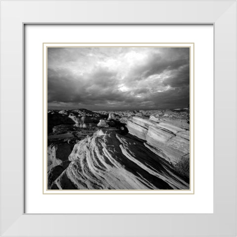 Canyon View White Modern Wood Framed Art Print with Double Matting by PhotoINC Studio