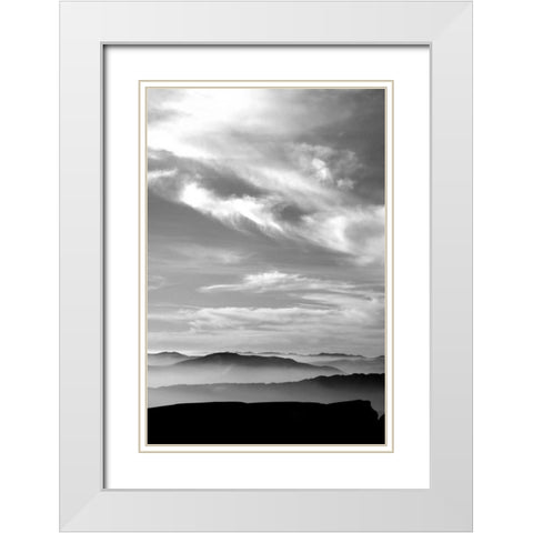 Black and White Sky White Modern Wood Framed Art Print with Double Matting by PhotoINC Studio