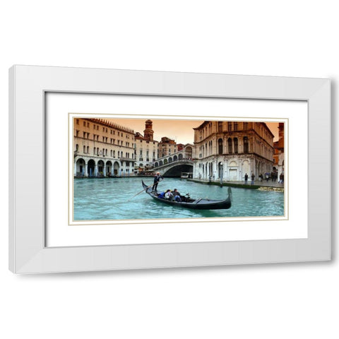 Venice White Modern Wood Framed Art Print with Double Matting by PhotoINC Studio