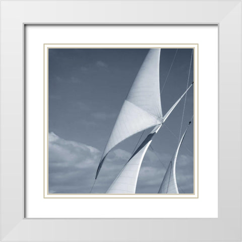 Sails White Modern Wood Framed Art Print with Double Matting by PhotoINC Studio
