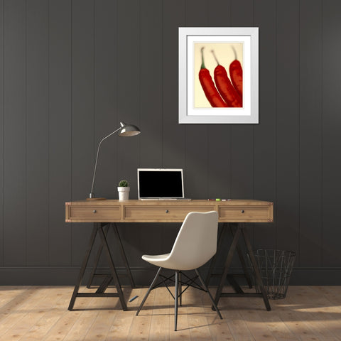 Chili White Modern Wood Framed Art Print with Double Matting by PhotoINC Studio
