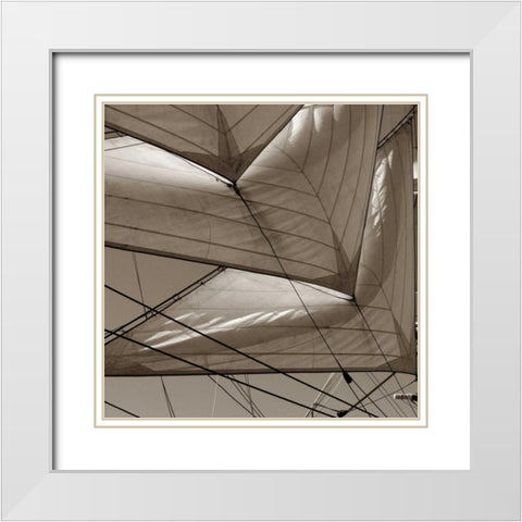 Sails White Modern Wood Framed Art Print with Double Matting by PhotoINC Studio