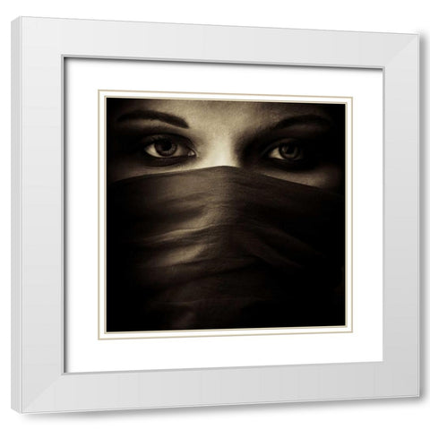 Covered White Modern Wood Framed Art Print with Double Matting by PhotoINC Studio