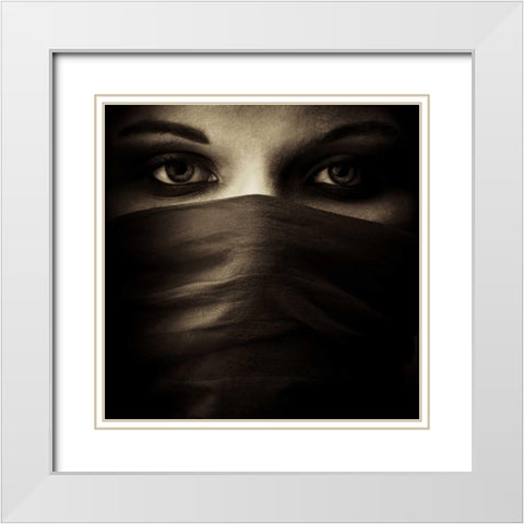 Covered White Modern Wood Framed Art Print with Double Matting by PhotoINC Studio