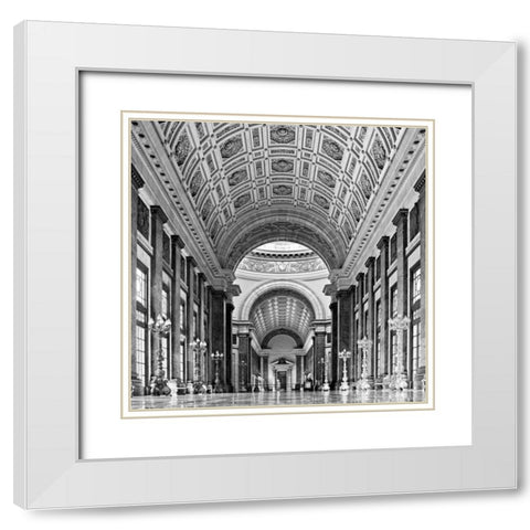 Church White Modern Wood Framed Art Print with Double Matting by PhotoINC Studio