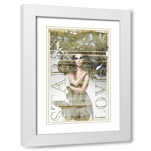 Star Lovers White Modern Wood Framed Art Print with Double Matting by GraphINC