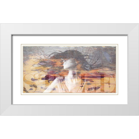 Girl Style White Modern Wood Framed Art Print with Double Matting by GraphINC
