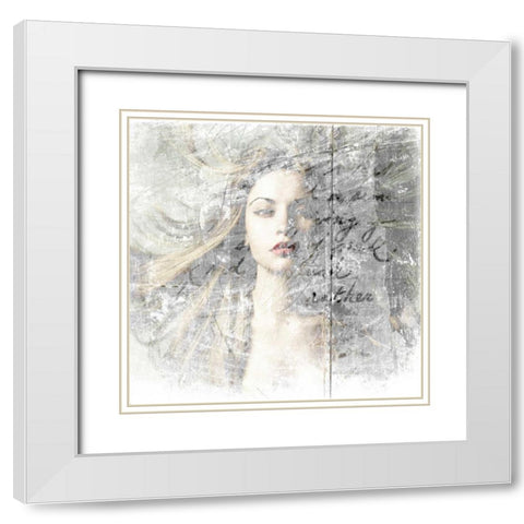 Blown Away White Modern Wood Framed Art Print with Double Matting by GraphINC