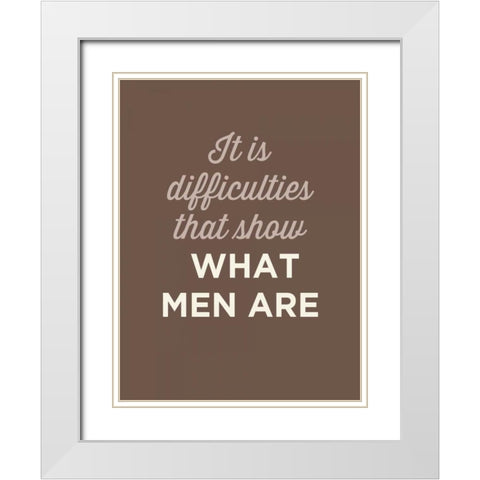 What Men Are White Modern Wood Framed Art Print with Double Matting by GraphINC