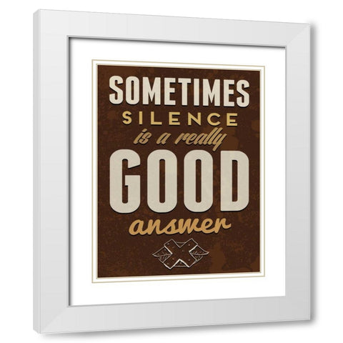 Sometimes White Modern Wood Framed Art Print with Double Matting by GraphINC