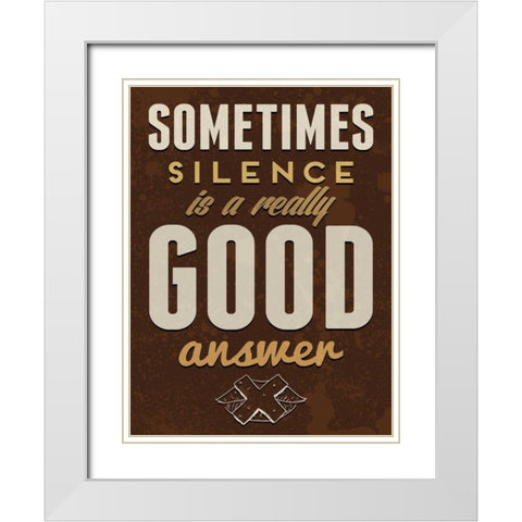 Sometimes White Modern Wood Framed Art Print with Double Matting by GraphINC