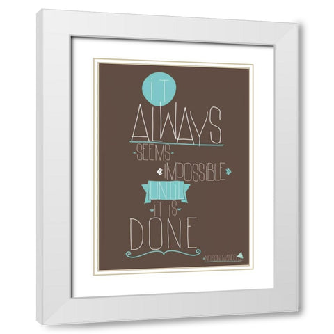 It Always Seems White Modern Wood Framed Art Print with Double Matting by GraphINC