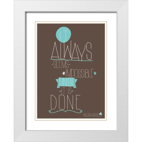 It Always Seems White Modern Wood Framed Art Print with Double Matting by GraphINC