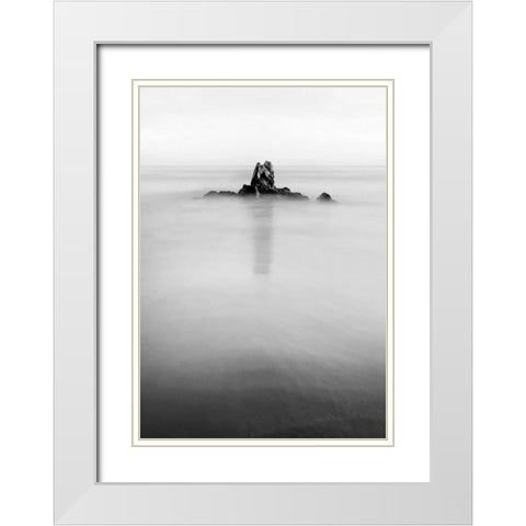 In the mist White Modern Wood Framed Art Print with Double Matting by PhotoINC Studio