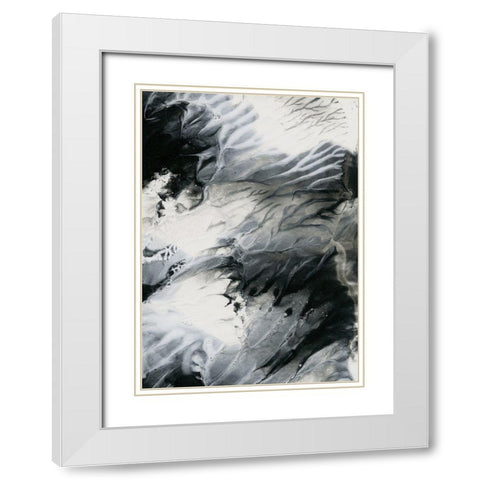 Dark Clouds White Modern Wood Framed Art Print with Double Matting by Incado
