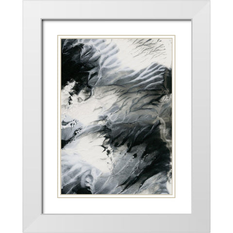 Dark Clouds White Modern Wood Framed Art Print with Double Matting by Incado
