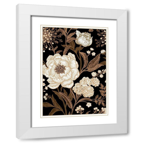 Golden Rose White Modern Wood Framed Art Print with Double Matting by Incado