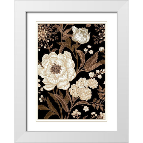 Golden Rose White Modern Wood Framed Art Print with Double Matting by Incado