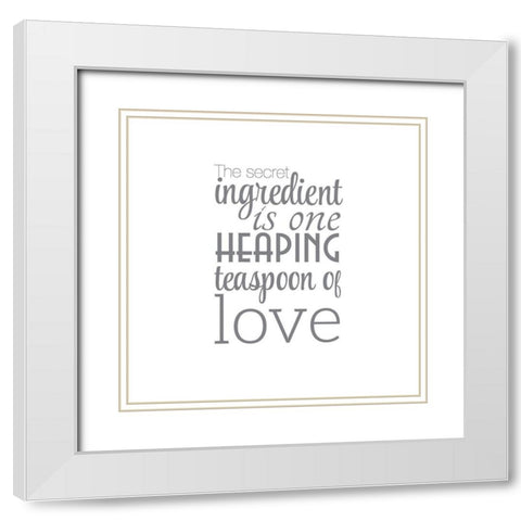 Secret Ingredient White Modern Wood Framed Art Print with Double Matting by Incado