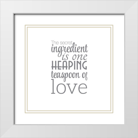 Secret Ingredient White Modern Wood Framed Art Print with Double Matting by Incado