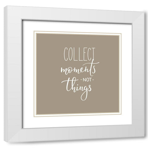 Collect Moments White Modern Wood Framed Art Print with Double Matting by Incado