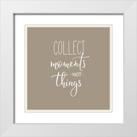 Collect Moments White Modern Wood Framed Art Print with Double Matting by Incado