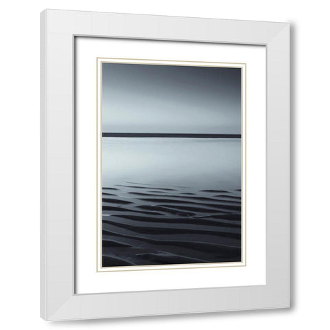 Low Tide White Modern Wood Framed Art Print with Double Matting by Incado