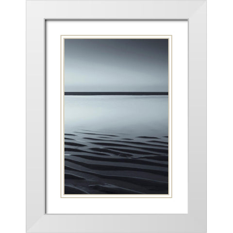 Low Tide White Modern Wood Framed Art Print with Double Matting by Incado