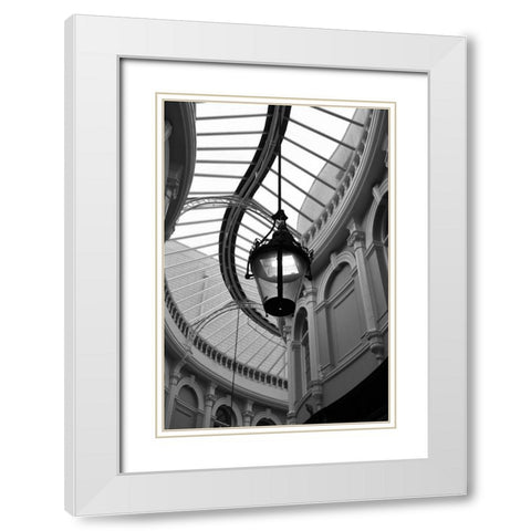 Rotunda White Modern Wood Framed Art Print with Double Matting by Incado