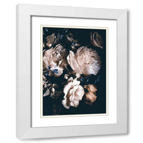 Flower Bunch 2 White Modern Wood Framed Art Print with Double Matting by Incado