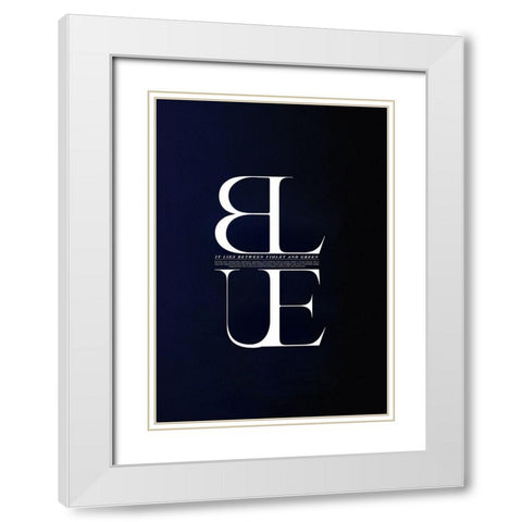 It Lies Between White Modern Wood Framed Art Print with Double Matting by Incado