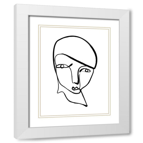 Silhouette II White Modern Wood Framed Art Print with Double Matting by Incado