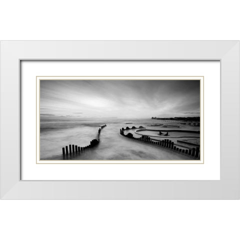 Mist White Modern Wood Framed Art Print with Double Matting by PhotoINC Studio