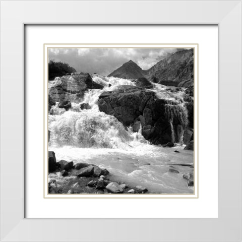 White Water White Modern Wood Framed Art Print with Double Matting by PhotoINC Studio