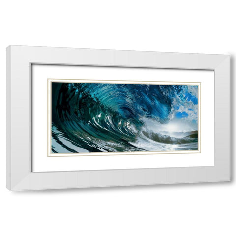 The Wave White Modern Wood Framed Art Print with Double Matting by PhotoINC Studio